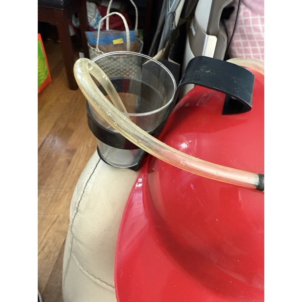 Red Beer Soda Straw Helmet  By Spencer Gifts